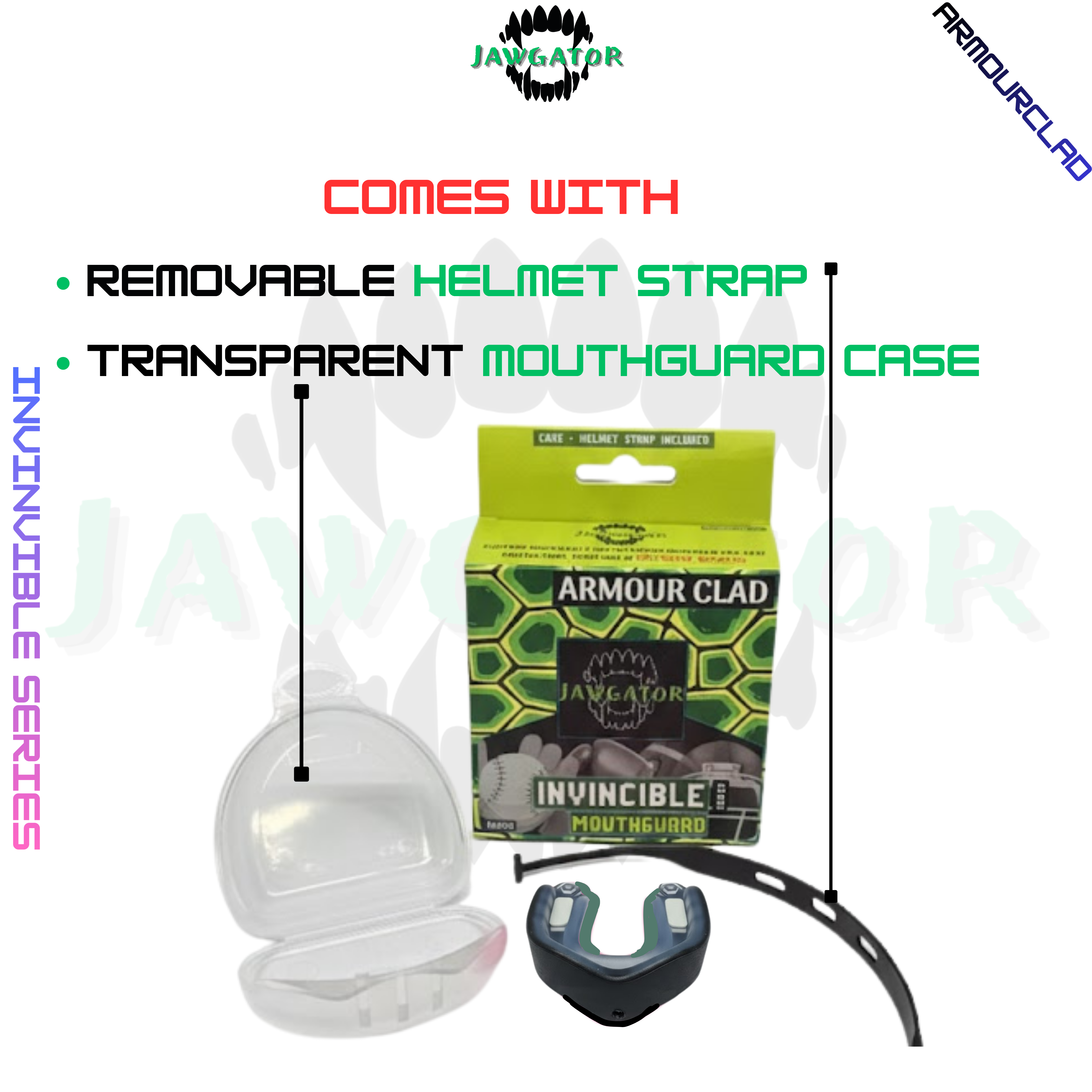 JAWGATOR ARMOUR CLAD - Invincible Mouthguard - Black