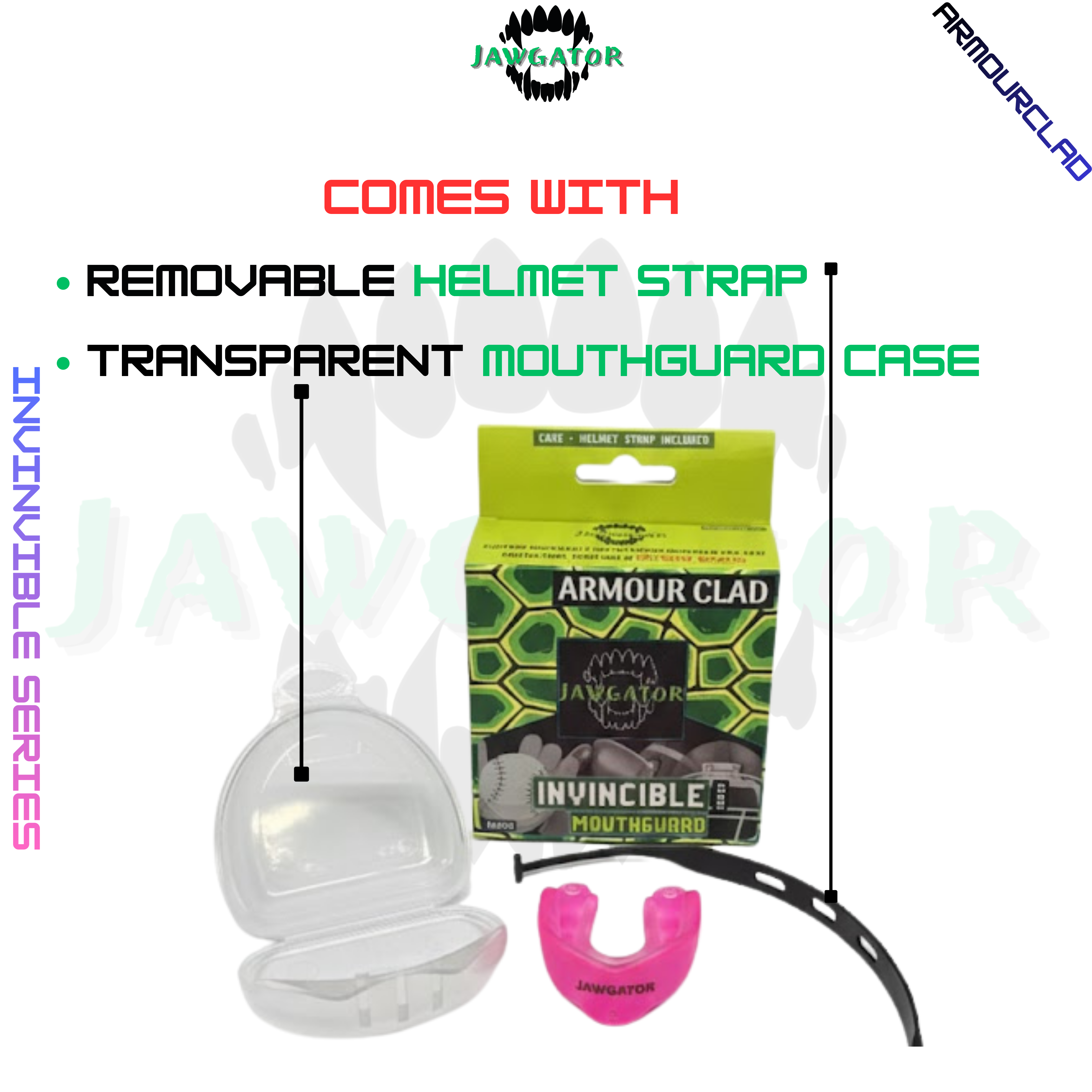 JAWGATOR ARMOUR CLAD - Invincible Mouthguard - Pink