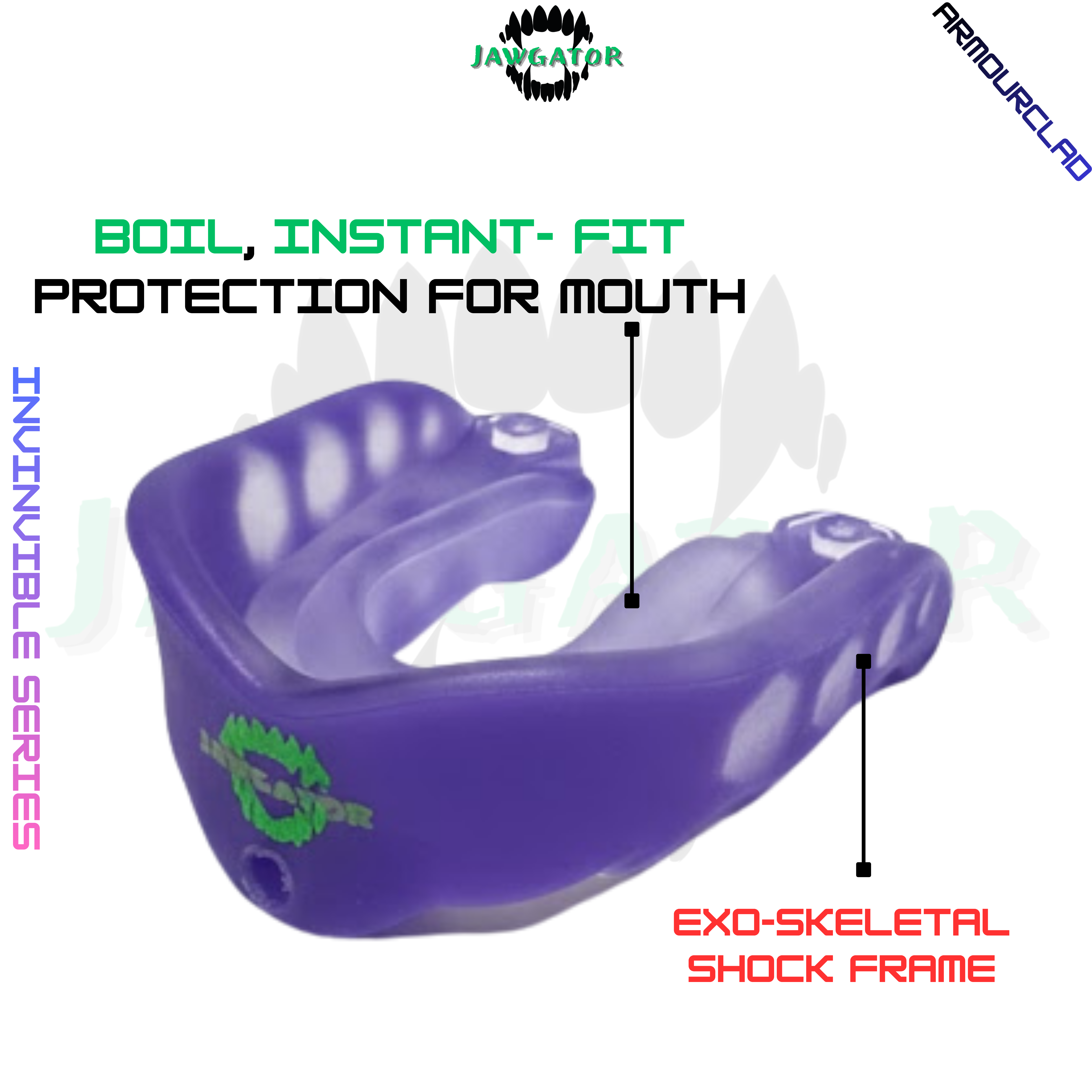 JAWGATOR ARMOUR CLAD - Invincible Mouthguard - Purple