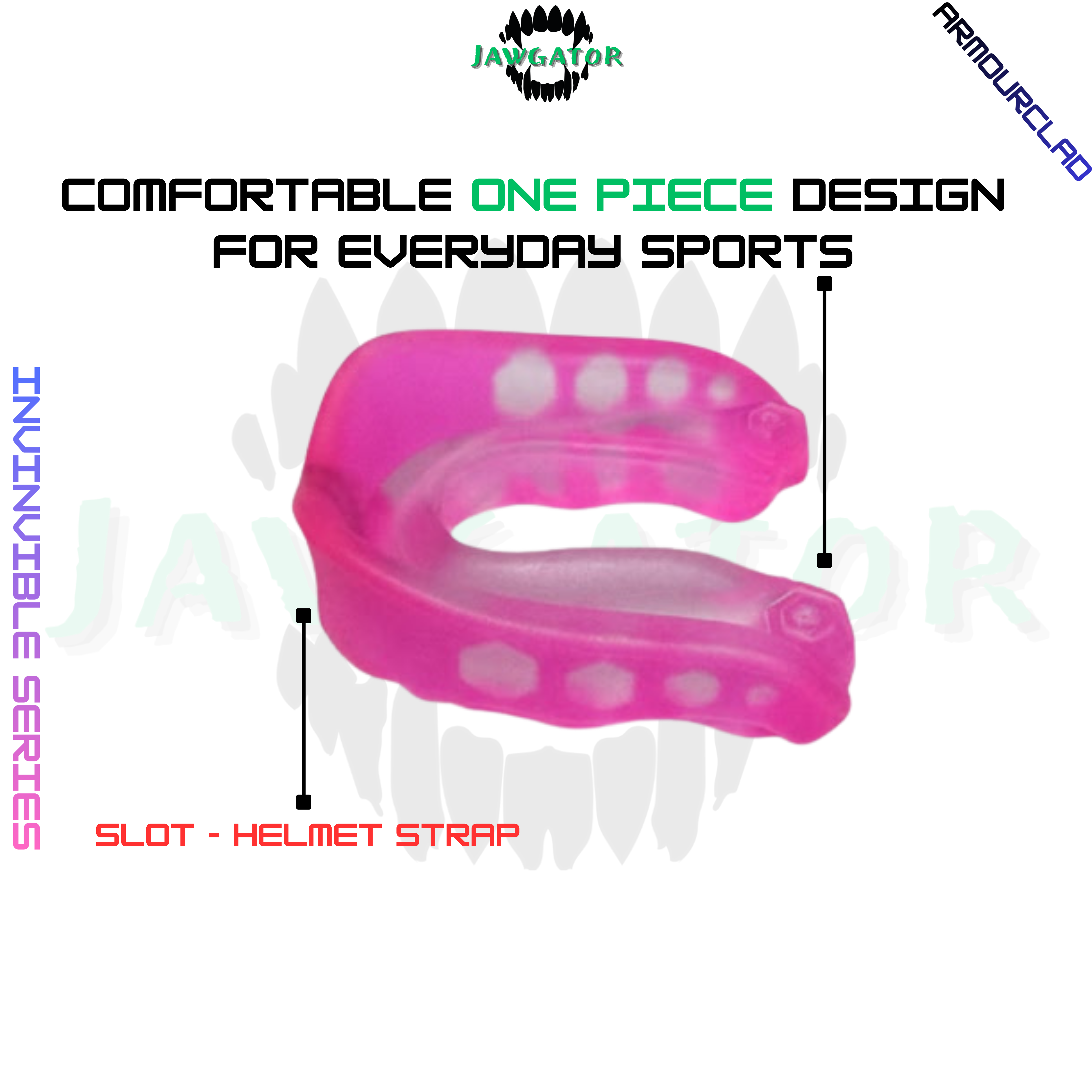 JAWGATOR ARMOUR CLAD - Invincible Mouthguard - Pink
