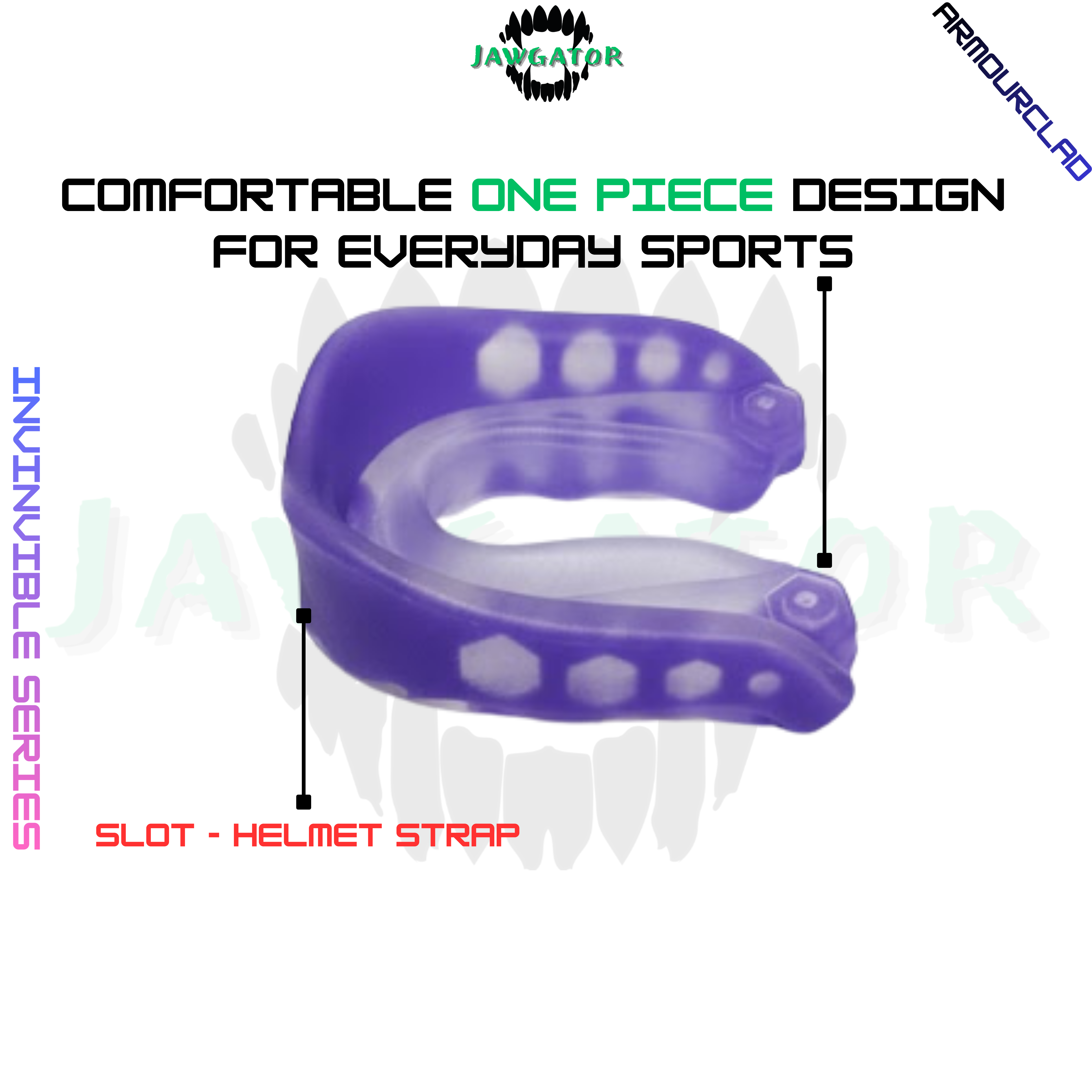 JAWGATOR ARMOUR CLAD - Invincible Mouthguard - Purple